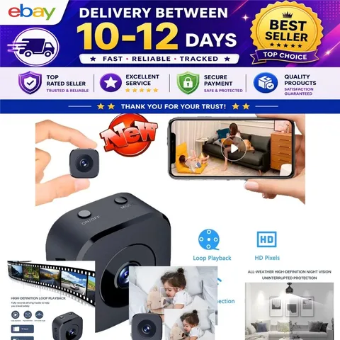WiFi Security Camera HD Mini Full Color Night Vision Motion