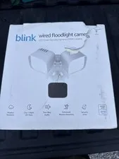 NEW Blink Wired Floodlight Camera HD Smart Security Cam Alexa Sealed - White