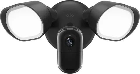Arlo Wired Floodlight Camera 2K HDR 2000LM Color Night Vision Black