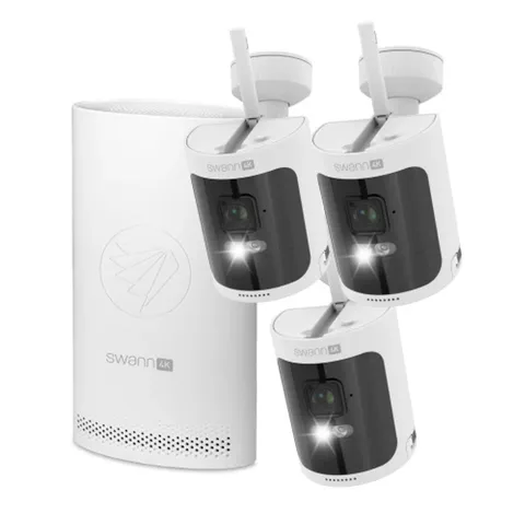 Swann SWNVK-AS4K800SD3 AllSecure4K Wireless Security System 3 x AS4KCAM 64gb SD