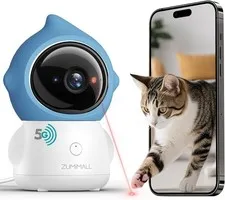 Zumimall BF-BK07 Wi-Fi Pet Camera White Blue 2-Way Audio Night Vision with Laser