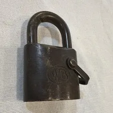 Vintage W.B. Steel Keyed Padlock Small, 15mm Shackle G-2
