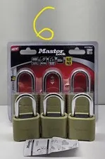 Master Lock 875TRILF  Combination Padlock - 6 NEW Open Box (FREE SHIPPING)