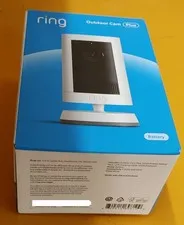 Ring Outdoor Cam Plus + Battery or Plug-In Wide-Angle 2K Video White color New