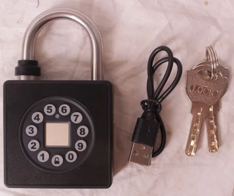 NEW SWF Fingerprint Padlock with Keys, Heavy Duty Combination Lock, APP Access