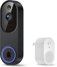 Smart Doorbell Camera with Doorbell Receiver 1080p, AI Motion Detection, Wi-Fi
