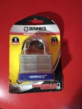 New Brinks Steel Security Pad Lock - 1-3/16" - 11,000 LBS CUT RESISTANCE 