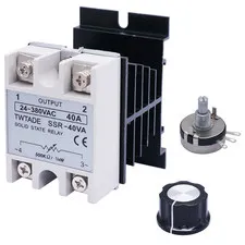 SSR-25VA 500K Ohm 1/4W to 380VAC 25A Single Phase Solid State Relay Resistance V