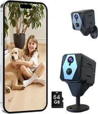 Security Camera, 4K Wifi Camera with TF Card, Indoor Security Camera with AI Mot