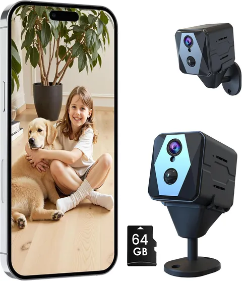 Security Camera, 4K Wifi Camera with TF Card, Indoor Security Camera with AI Mot