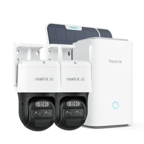 REOLINK Home Hub with 2X TrackMix + 6W Solar Panel - 4K Security...