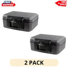 2 Pack SentrySafe 1200 Fire Resistant Security Box Key Lock 0.18 Cu Ft Safe