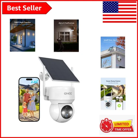 Smart Outdoor Security Camera with Night Vision & Cloud Storage – Easy Setup