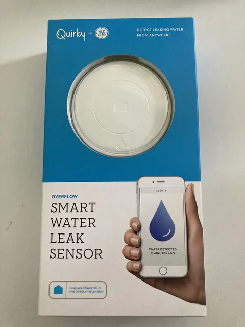 Quirky + GE / Overflow Smart Water Leak Sensor / White / POFLW-WH02 / Sealed