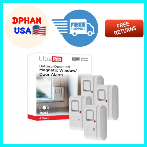 Battery-Powered 120 dB Personal Security Alarms - 4 Pack DIY Protection