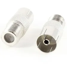 2pcs F Type Female to TV PAL Female F/F RF Connector Coupler Coaxial Adapter