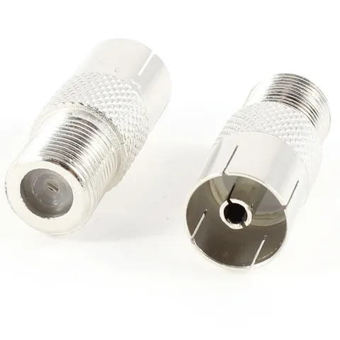 2pcs F Type Female to TV PAL Female F/F RF Connector Coupler Coaxial Adapter