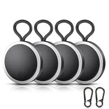 4-Pack Air Tracker Tags Compatible with Find My (iOS Only) Bluetooth Tracker ...