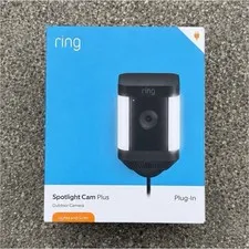 Ring Spotlight Cam Plus Battery Black 1080p Wi-Fi Color Night Vision Light/Siren