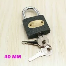 40mm Heavy Duty Cast Iron Padlock Home Safety Security Shackle With 3 Keys