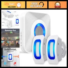 Wireless Motion Sensor Door Chime & Driveway Alarm - 500ft Range, 58 Tunes, LED