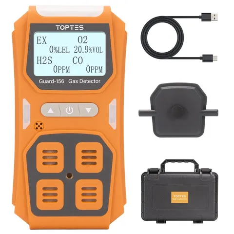 Toptes Guard-156 4 Gas Monitor Multi Gas Detector For H2S Co Lel And O2 Triple