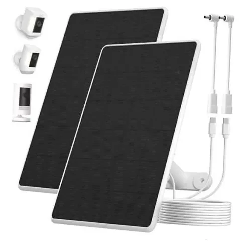 Solar Panel for Ring Camera,6W Solar Charger for Ring Stick Up Cam&All-New