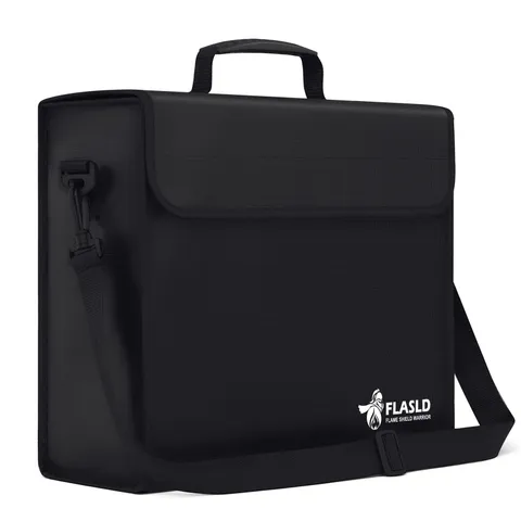 Fireproof Document Bags, 15x12x5” Large Fireproof & Water Resistant Bag, Hold...