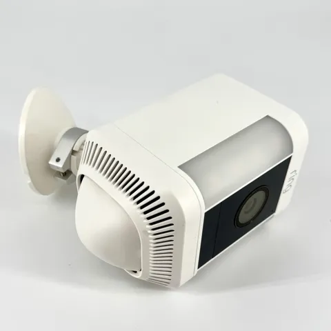 Ring - Spotlight Cam Plus Outdoor/Indoor Wireless 1080p Battery Camera - White