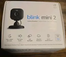 Blink Mini 2 Security Camera 1080p Wired Indoor Outdoor Night Vision Audio
