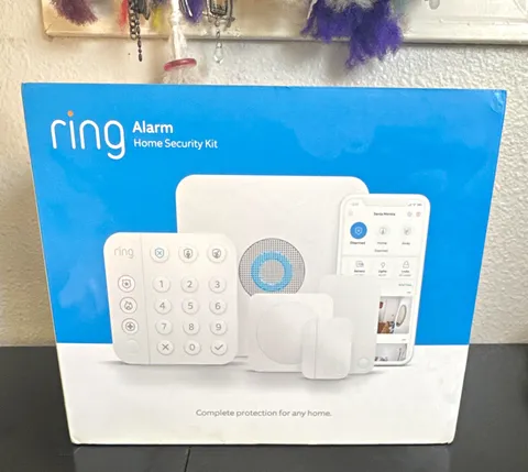 Ring Alarm Home Security Kit 8-Piece Indoor Wireless System Alexa White - NEW