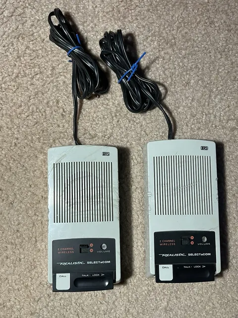 Vintage Intercom Realistic SelectaCom 2 channel 120V