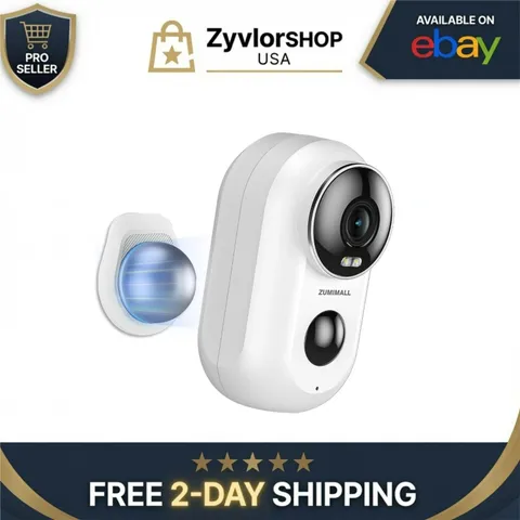 ZUMIMALL 2K Wireless Outdoor Security Camera with Night Vision & AI Detection