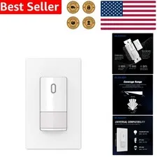New Matte White Motion Sensor Switch, PIR Infrared, Single Pole, Ground Wire
