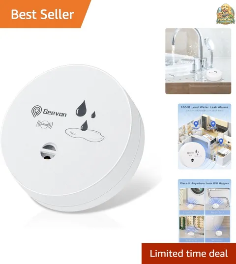 1 Pack Water Leak Detectors, 100dB Water Sensor Alarms Flood Detector for Bas...