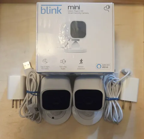3 Blink Mini Indoor Plug-In Live HD Smart Security Cameras