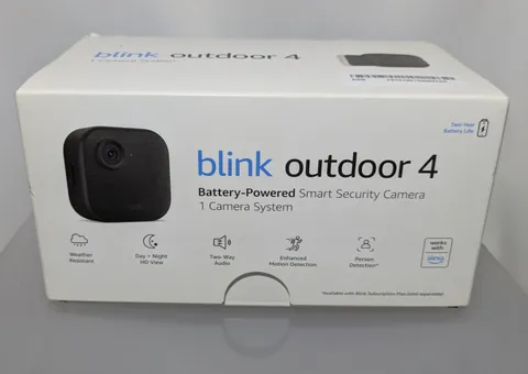 Blink Outdoor Security Camera System Battery Powered- Black New Sealed