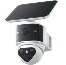 Cámara Exterior Inalámbrica 3K Doble Lente Solar PTZ 360°, Nuevo