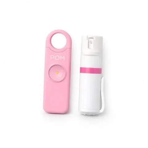 Pepper Spray & Personal Alarm Safety Kit – OC White x Pink Pocket Clip Model