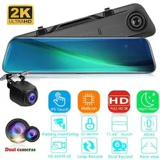 Night Vision Video Recorder Dual Lens Car Camera DVR Car Dash Rearview Mirror