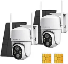 No WIFI Security Camera No Internet Needed, 2Packs, 2K Color Night Vision