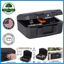 Durable Fire Resistant Box with Key Lock, Safe for Documents and Valuables