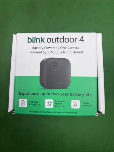 2023 Blink-Outdoor 4 (4th Gen) Add-On Wireless Security Cam - Black New (E1)