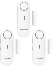 TECKNET Door Window Alarm 3 Pack Wireless Sensor