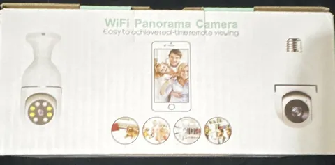 WiFi Panorama 1080P Bulb Security Camera 360° WiFi Night Vision White A31W