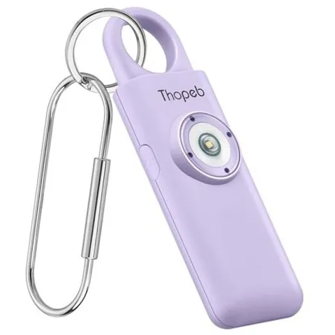 – Personal Safety Alarm for Women–135dB Siren, Strobe Light and Purple