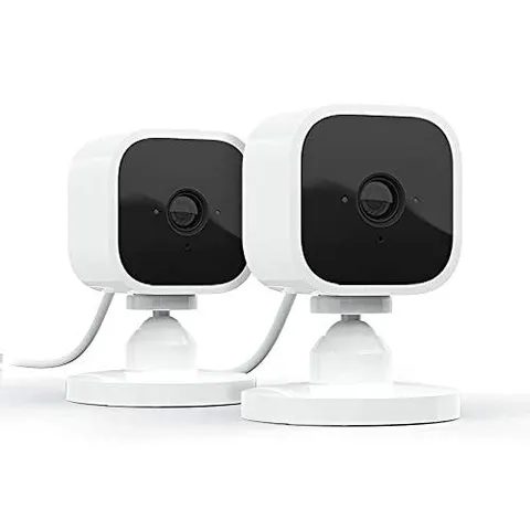 Blink Mini - Compact Indoor Plug-In Smart Security Camera 2 Pack - White