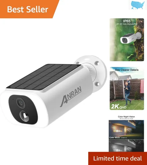 Waterproof 2K Outdoor Security Camera with Two-Way Audio & Human Detection