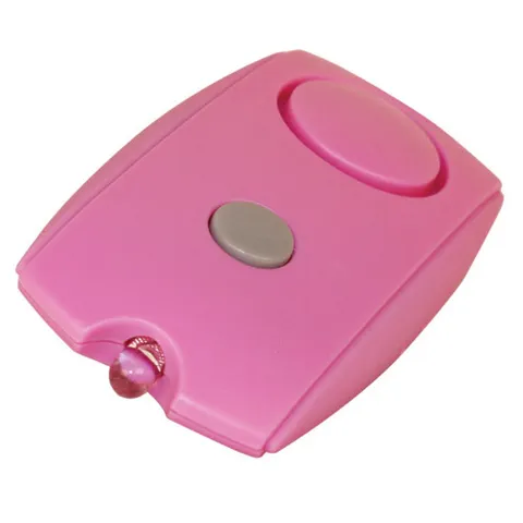 Mini PERSONAL SECURITY ALARM 120db w/ LED Light Belt Clip Key Chains Pink NEW