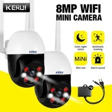 2‑Pack 8MP 4K Wireless WiFi Surveillance Cam Two‑Way Audio Night Vision Home Use